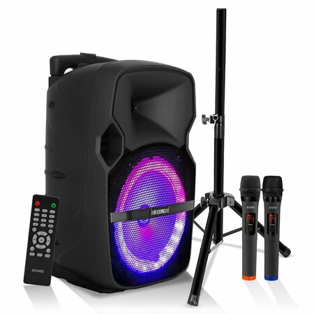 5 CORE 5 Core DJ speakers 10" Rechargeable Powered PA system 250W Loud DJ Speaker - ACTIVE HOME 10 2-MIC ACTIVE HOME 10 2-MIC
